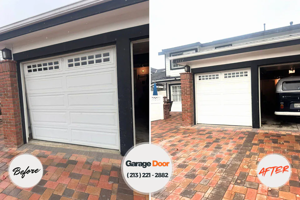 Before and after: garage door repair Fair Oaks, VA